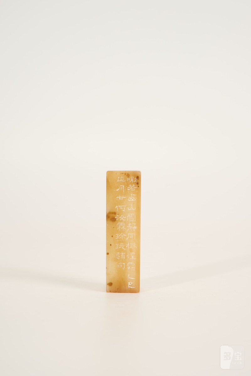 Lot1013 清 寿山“何汝霖”款印章 - 图3